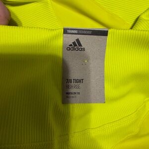 Adidas Neon Yellow 7/8 High-Rise Tights